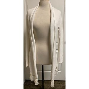 Lilly Pulitzer White Sweater with Fringe